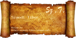 Szandi Tibor névjegykártya