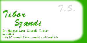 tibor szandi business card